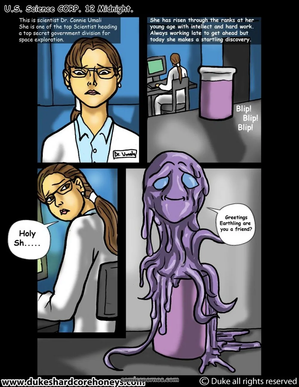 Plum's Close Encounter: Sci-Fi Erotic Comic #1 - Page 2